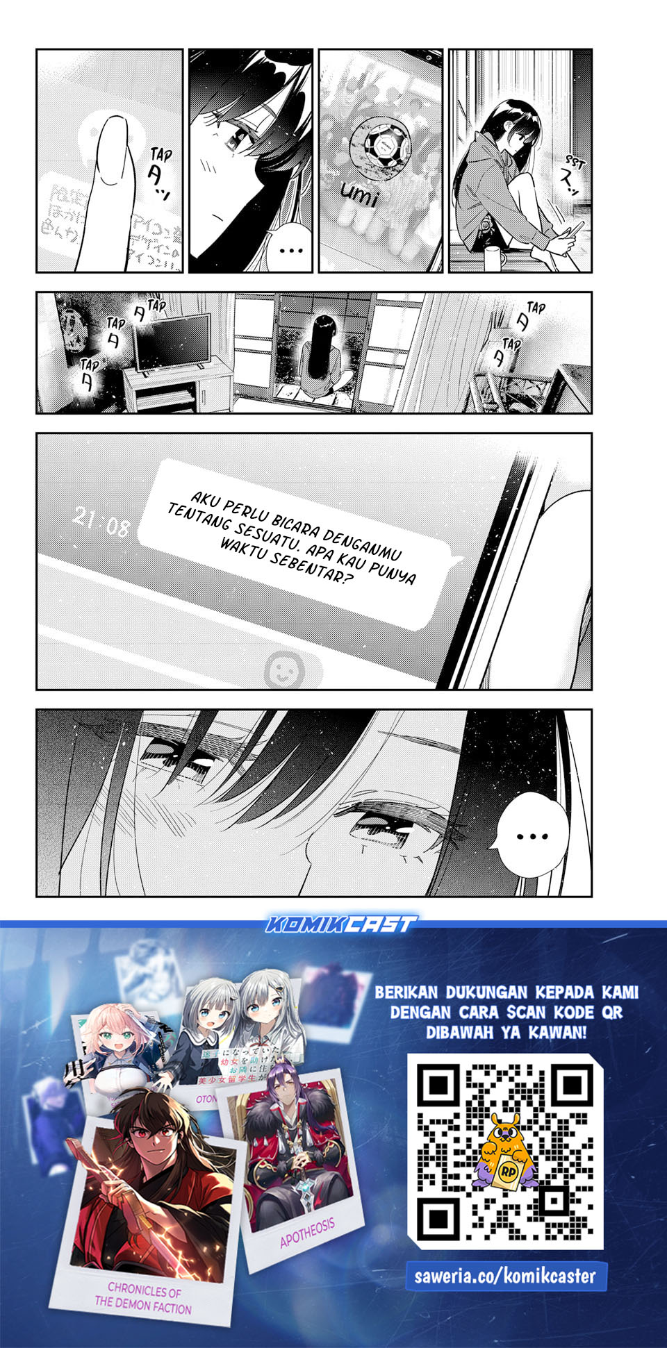 Kanojo Okarishimasu Chapter 392 Bahasa Indonesia