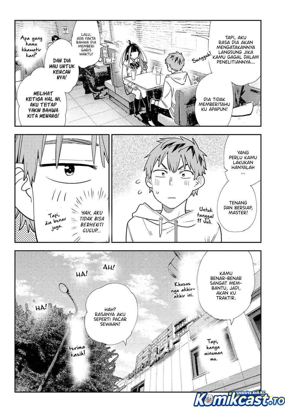 Kanojo Okarishimasu Chapter 398 Bahasa Indonesia
