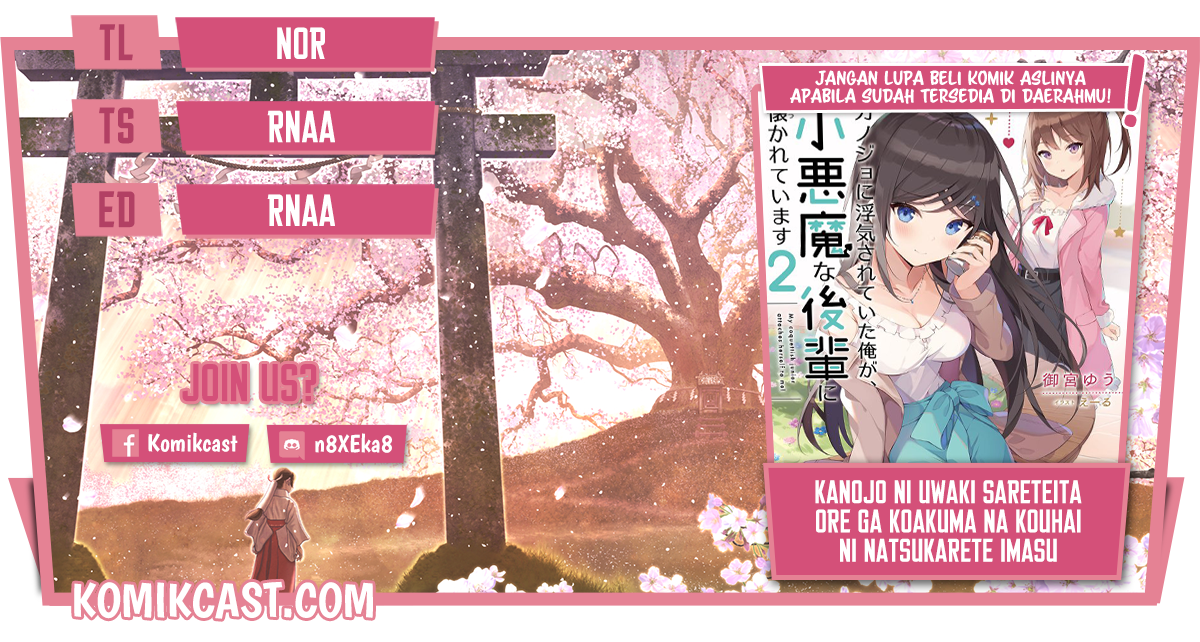 Kanojo ni Uwaki Sareteita Ore ga Koakuma na Kouhai ni Natsukarete Imasu Chapter 05 Bahasa Indonesia