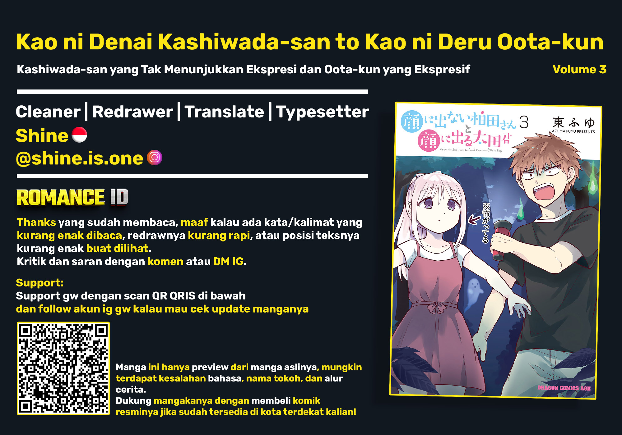 Kao ni denai Kashiwada-san to Kao ni deru Ota-kun Chapter 37 Bahasa Indonesia