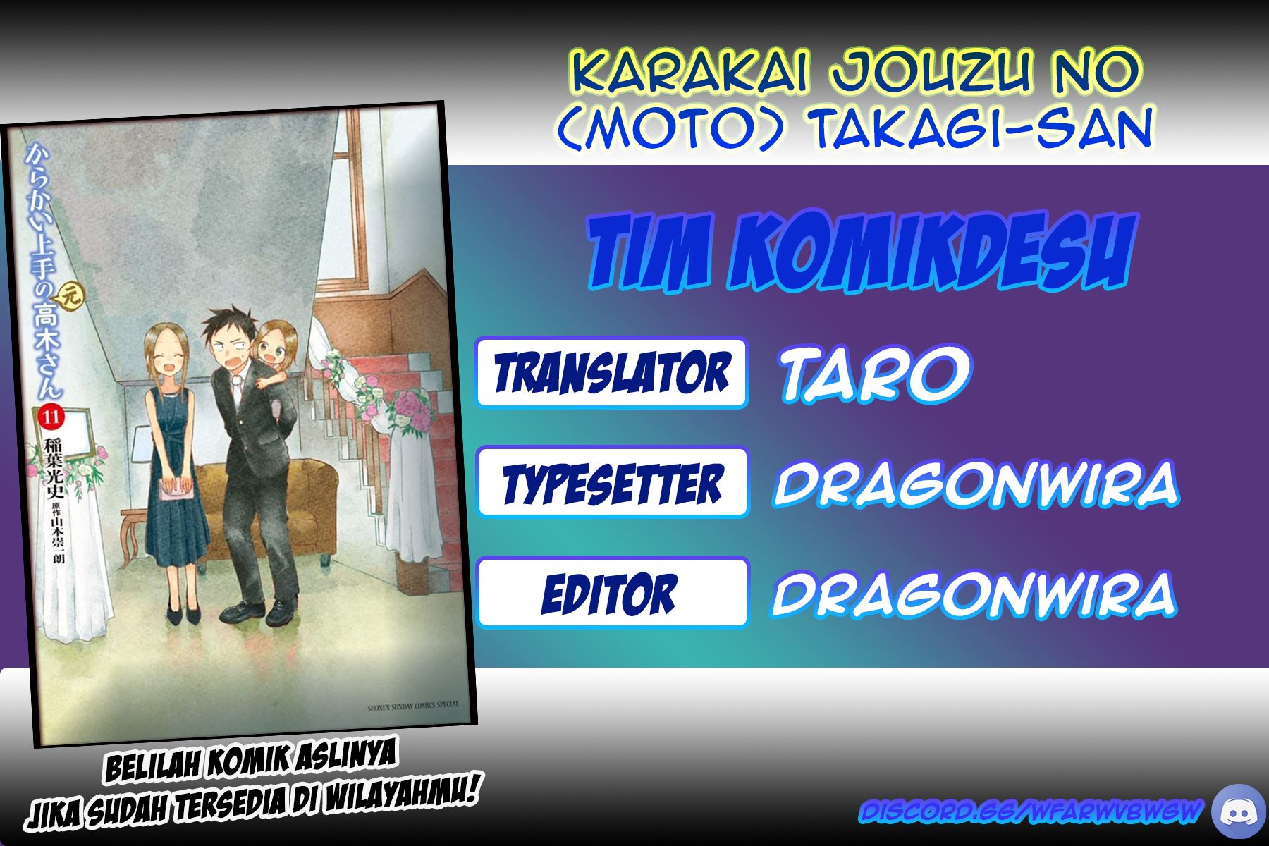 Karakai Jouzu no (Moto) Takagi-san Chapter 63 Bahasa Indonesia