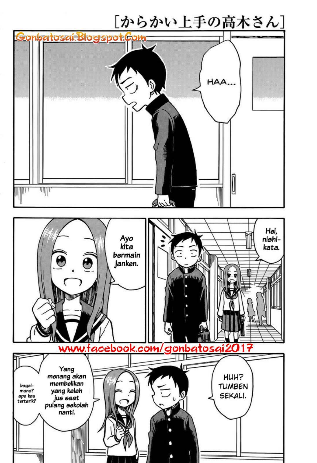 Karakai Jouzu no Takagi-san Chapter 29 Bahasa Indonesia