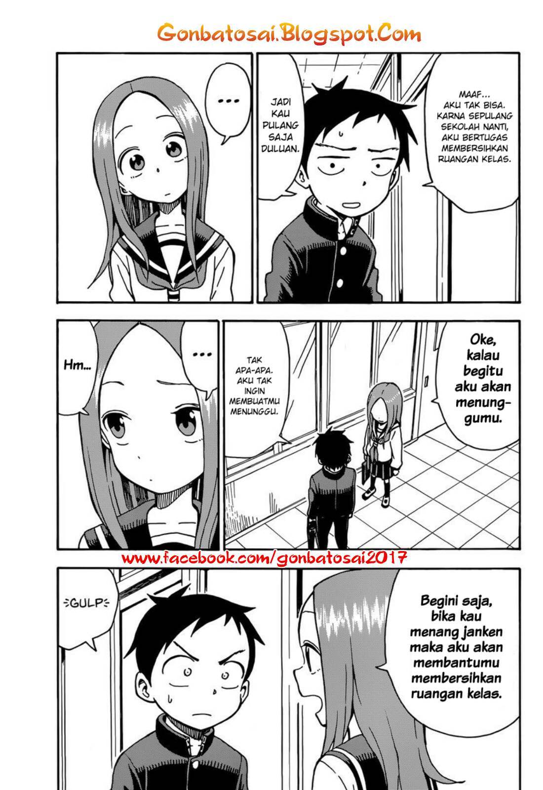Karakai Jouzu no Takagi-san Chapter 29 Bahasa Indonesia