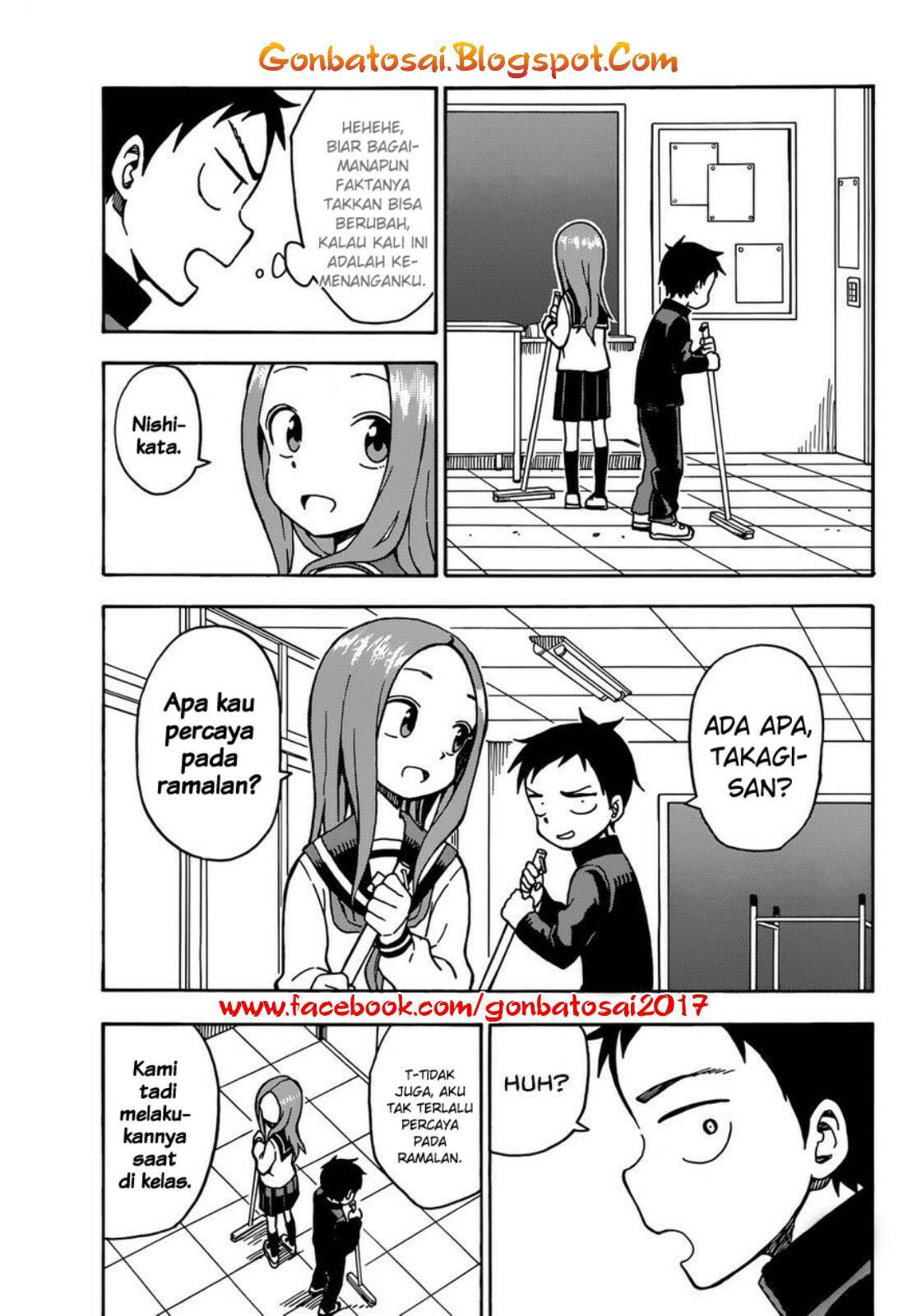 Karakai Jouzu no Takagi-san Chapter 29 Bahasa Indonesia
