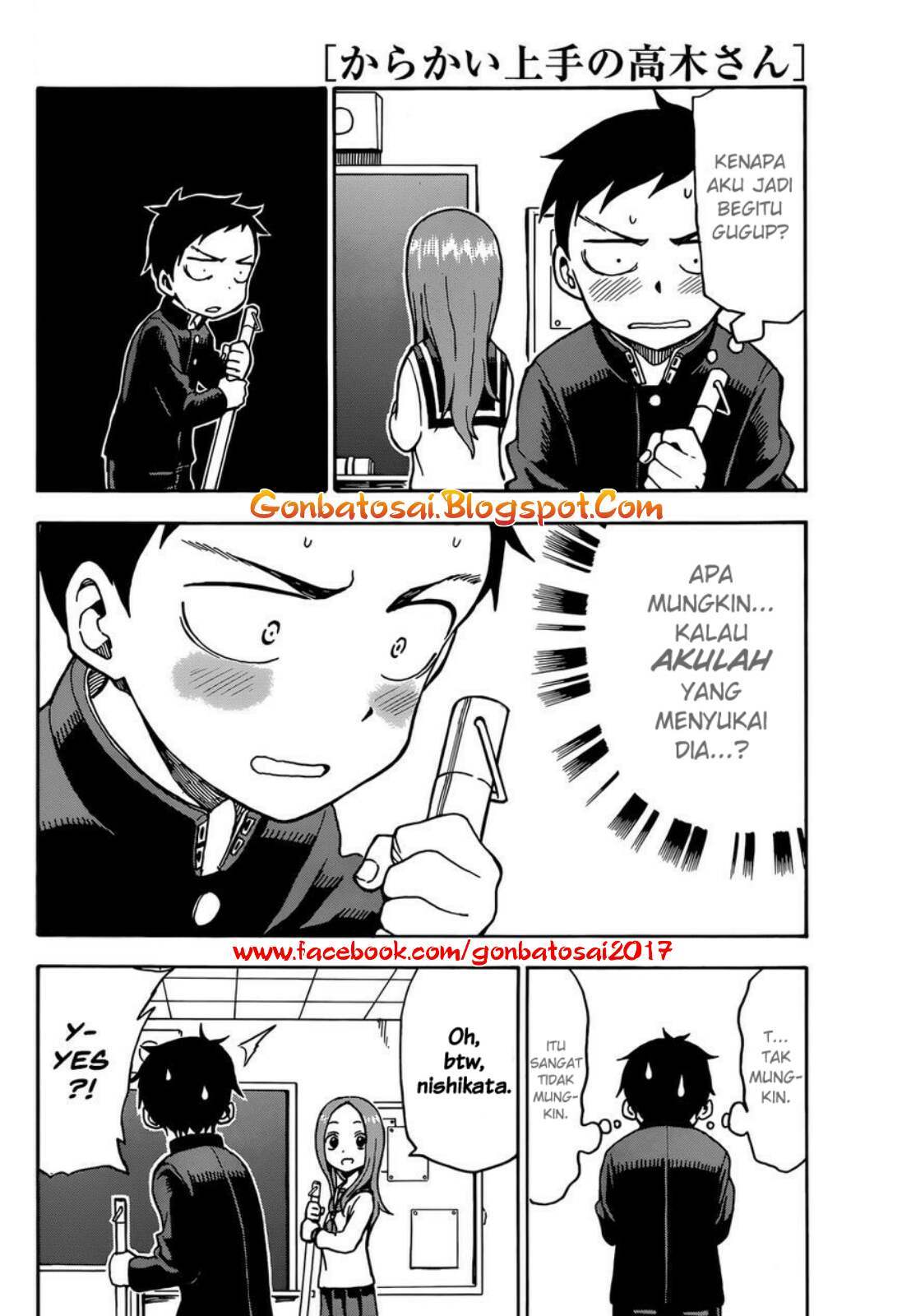 Karakai Jouzu no Takagi-san Chapter 29 Bahasa Indonesia