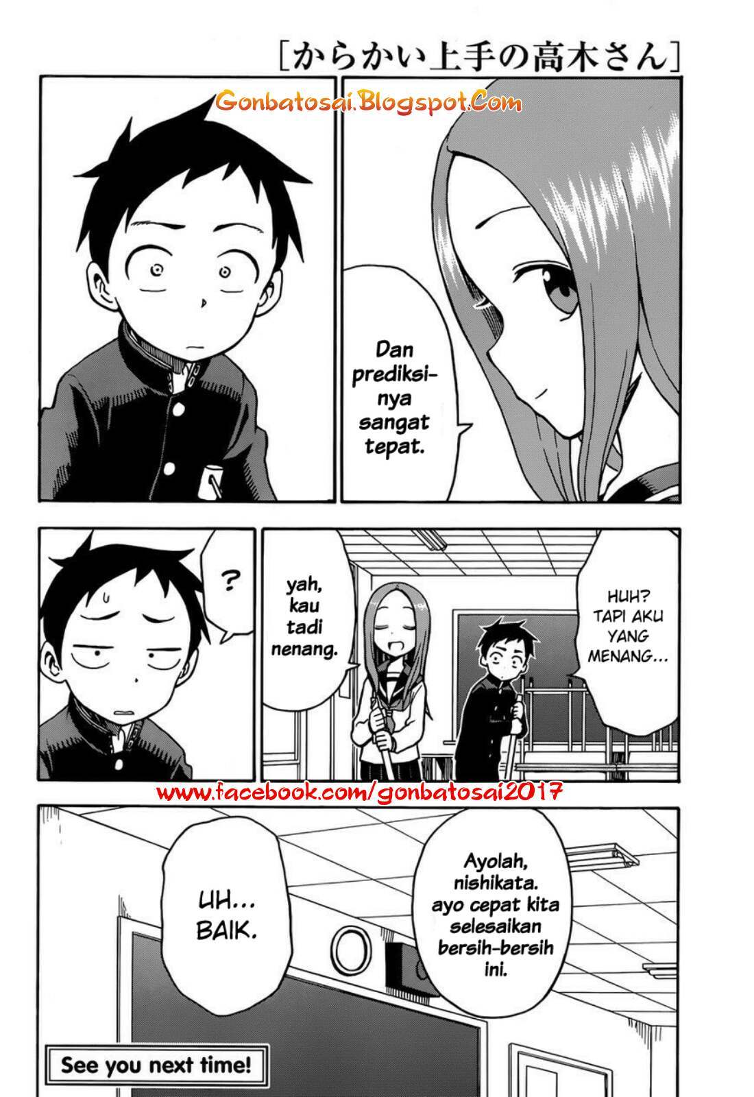 Karakai Jouzu no Takagi-san Chapter 29 Bahasa Indonesia