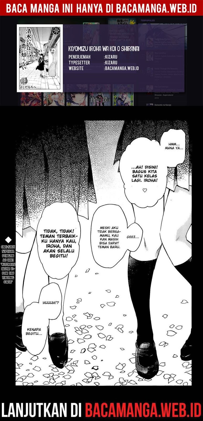 Kiyomizu Iroha wa Koi o Shiranai Chapter 00 Bahasa Indonesia
