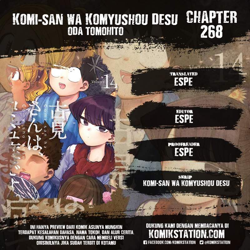 Komi san wa Komyushou Desu Chapter 268 Bahasa Indonesia