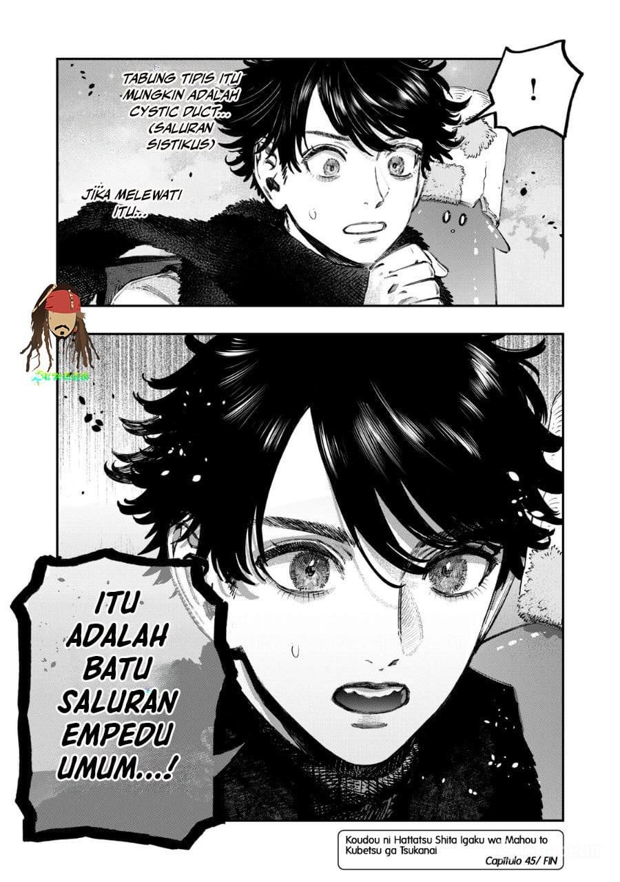 Koudou ni Hattatsu Shita Igaku wa Mahou to Kubetsu ga Tsukanai Chapter 45 Bahasa Indonesia