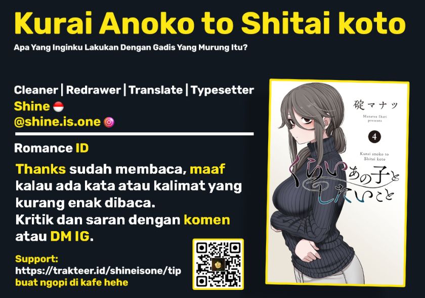 Kurai Anoko to Shitai koto Chapter 38 Bahasa Indonesia