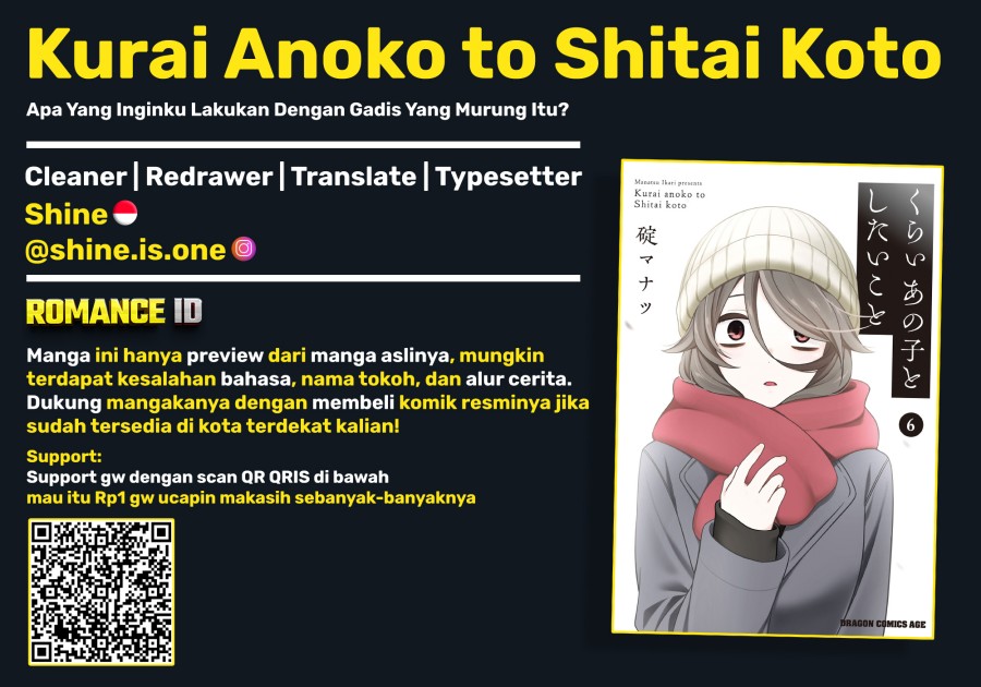 Kurai Anoko to Shitai koto Chapter 72 Bahasa Indonesia