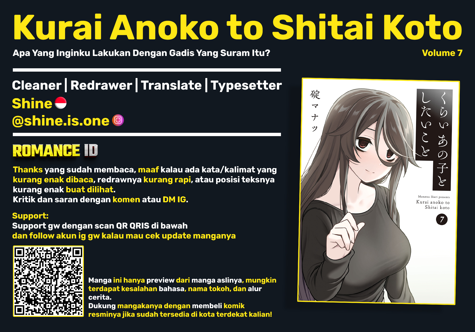 Kurai Anoko to Shitai koto Chapter 82 Bahasa Indonesia