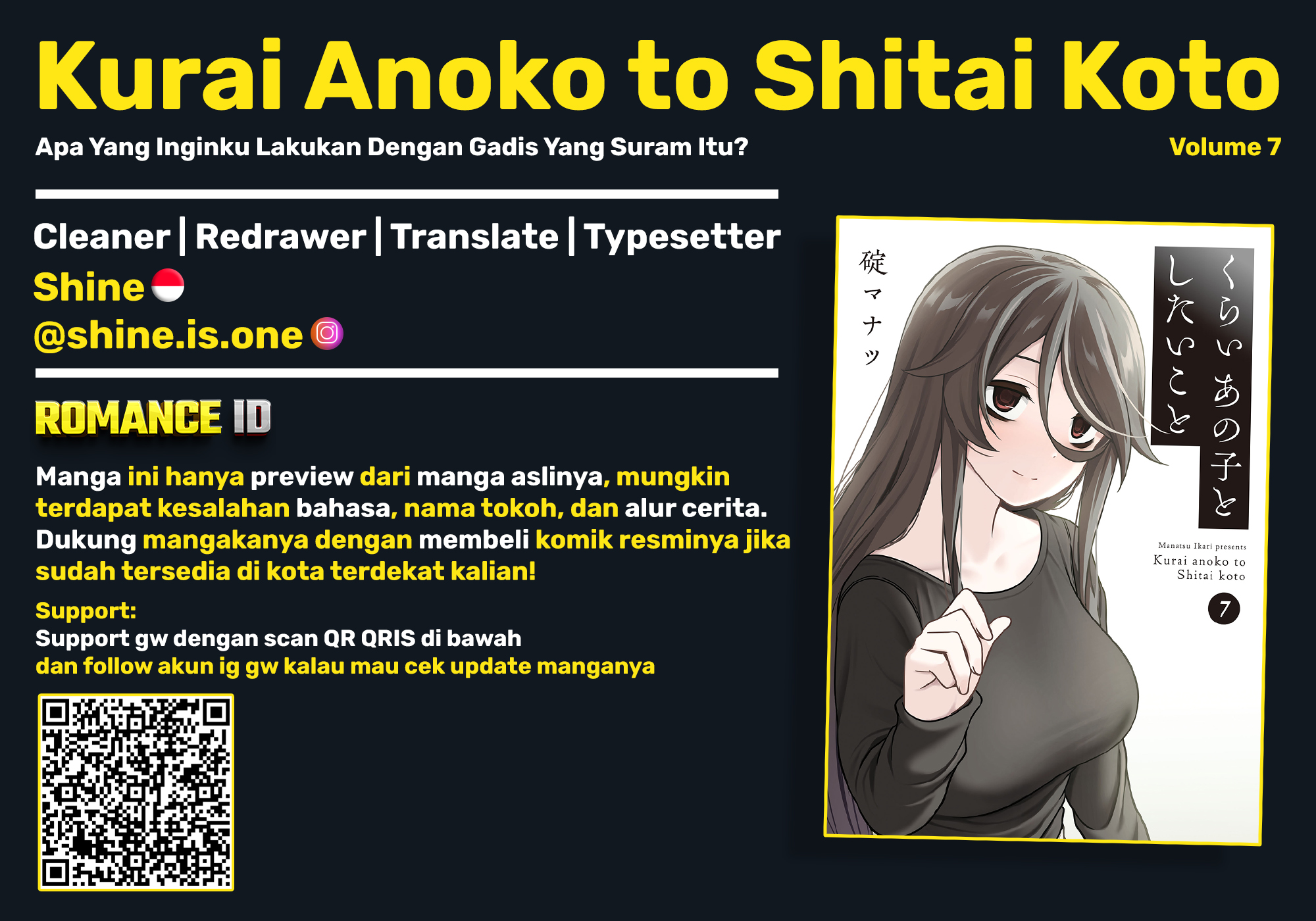 Kurai Anoko to Shitai koto Chapter 88 Bahasa Indonesia