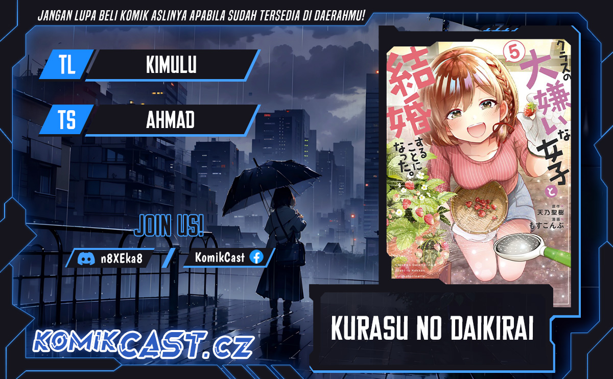Kurasu no Daikirai na Joshi to Kekkon Suru Koto ni Natta Chapter 20.2 Bahasa Indonesia