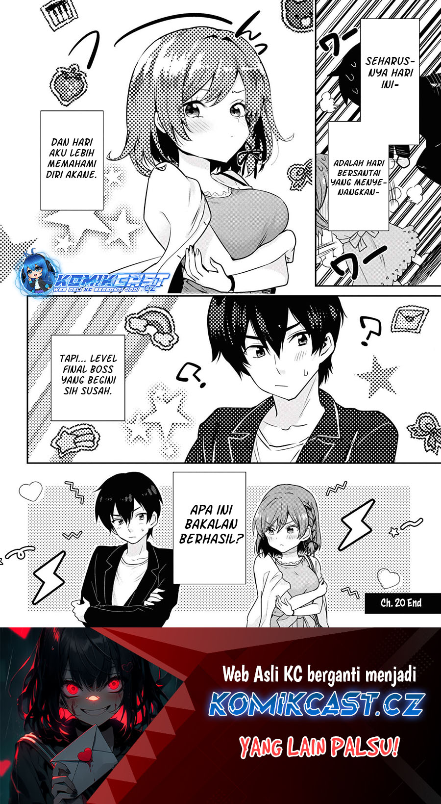 Kurasu no Daikirai na Joshi to Kekkon Suru Koto ni Natta Chapter 20.2 Bahasa Indonesia