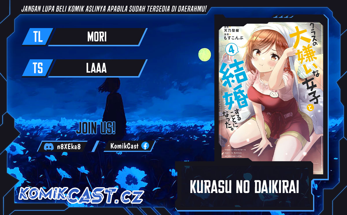 Kurasu no Daikirai na Joshi to Kekkon Suru Koto ni Natta Chapter 26.1 Bahasa Indonesia