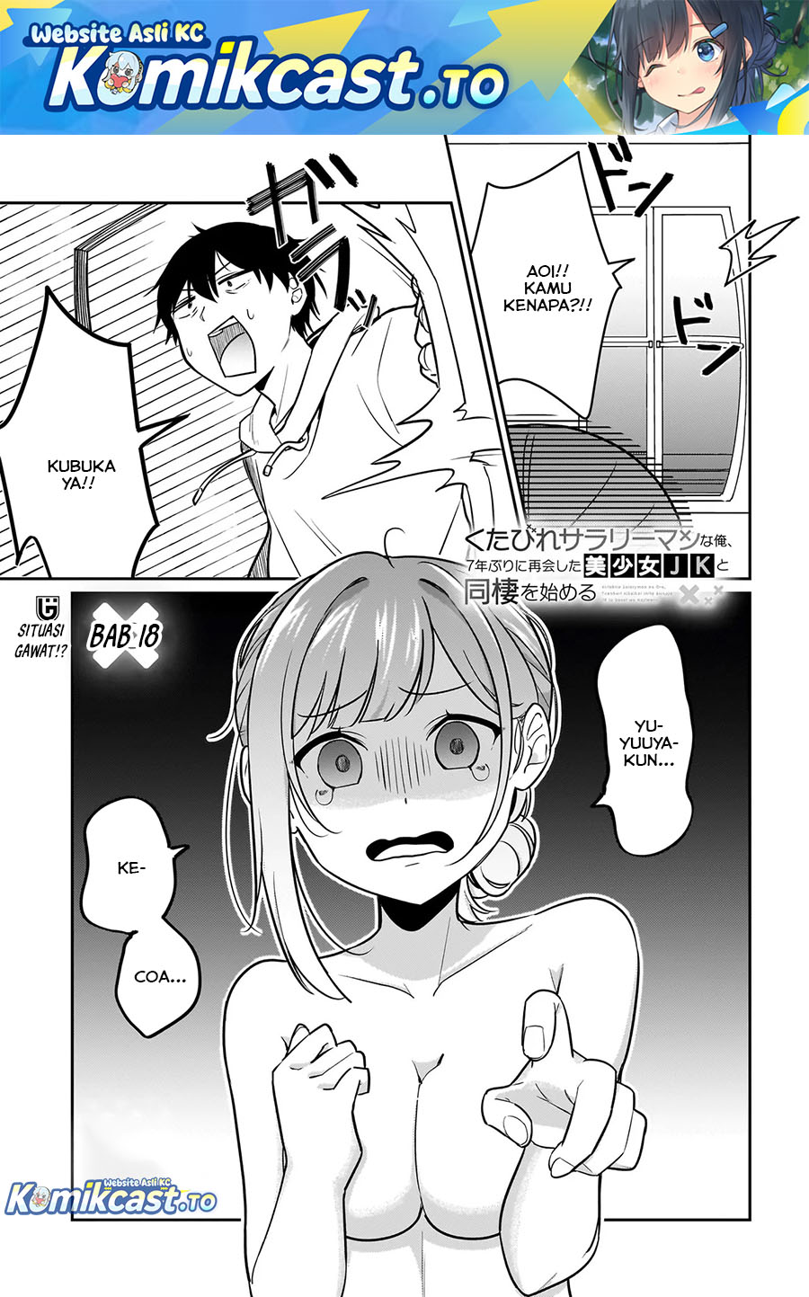 Kutabire Salarymen no Ore, 7nenburi ni Saikai shita Bishoujo JK to Dosei wo Hajimaru Chapter 18 Bahasa Indonesia