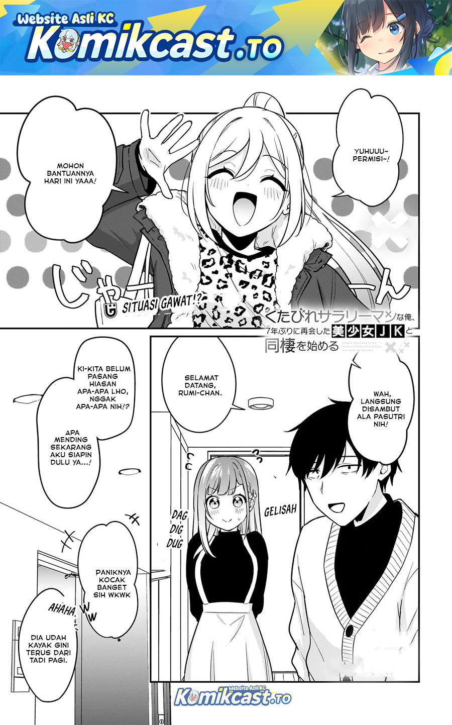 Kutabire Salarymen no Ore, 7nenburi ni Saikai shita Bishoujo JK to Dosei wo Hajimaru Chapter 19 Bahasa Indonesia