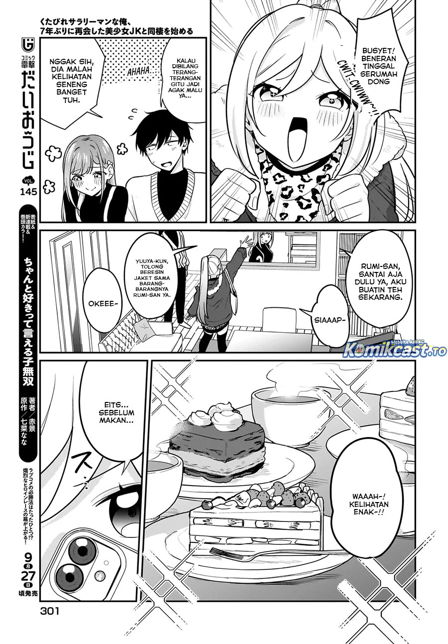 Kutabire Salarymen no Ore, 7nenburi ni Saikai shita Bishoujo JK to Dosei wo Hajimaru Chapter 19 Bahasa Indonesia
