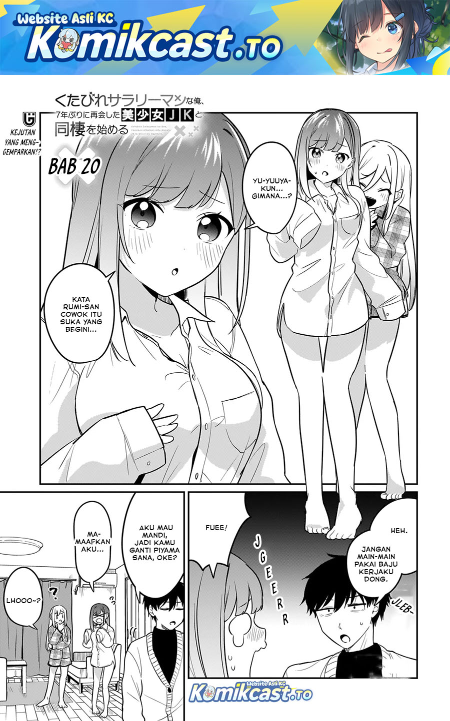 Kutabire Salarymen no Ore, 7nenburi ni Saikai shita Bishoujo JK to Dosei wo Hajimaru Chapter 20 Bahasa Indonesia