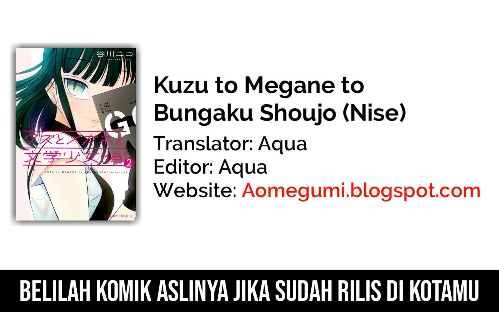 Kuzu to Megane to Bungaku Shoujo Chapter 23-27 Bahasa Indonesia