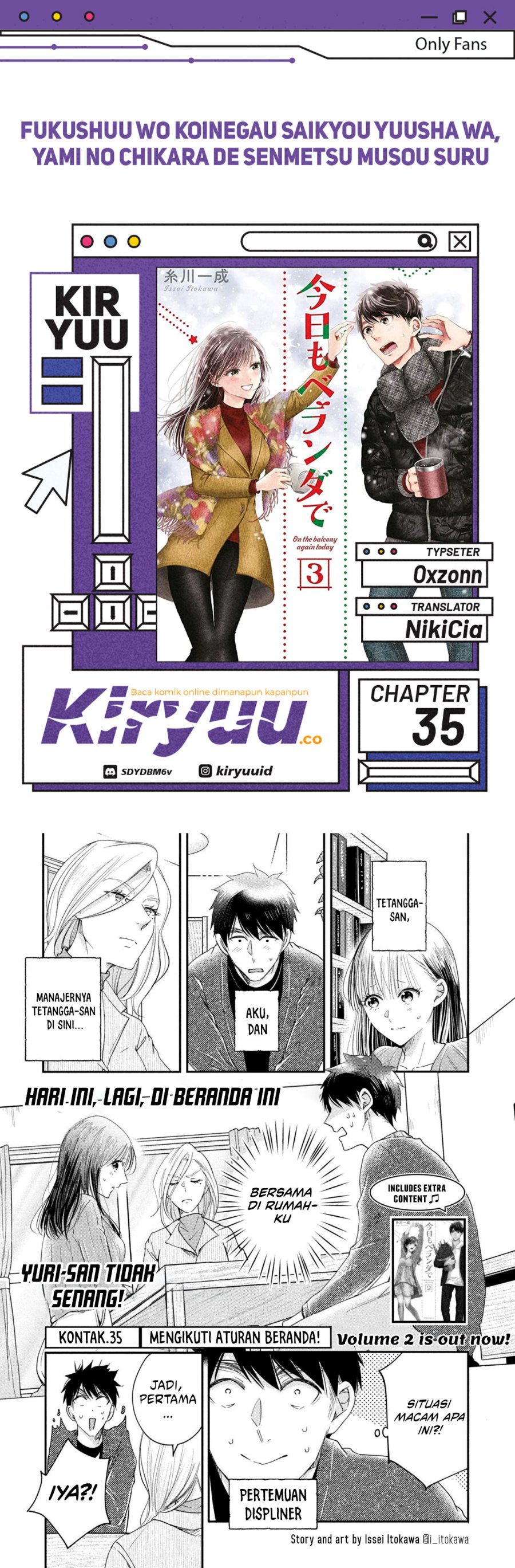 Kyou mo Veranda de Chapter 35 Bahasa Indonesia