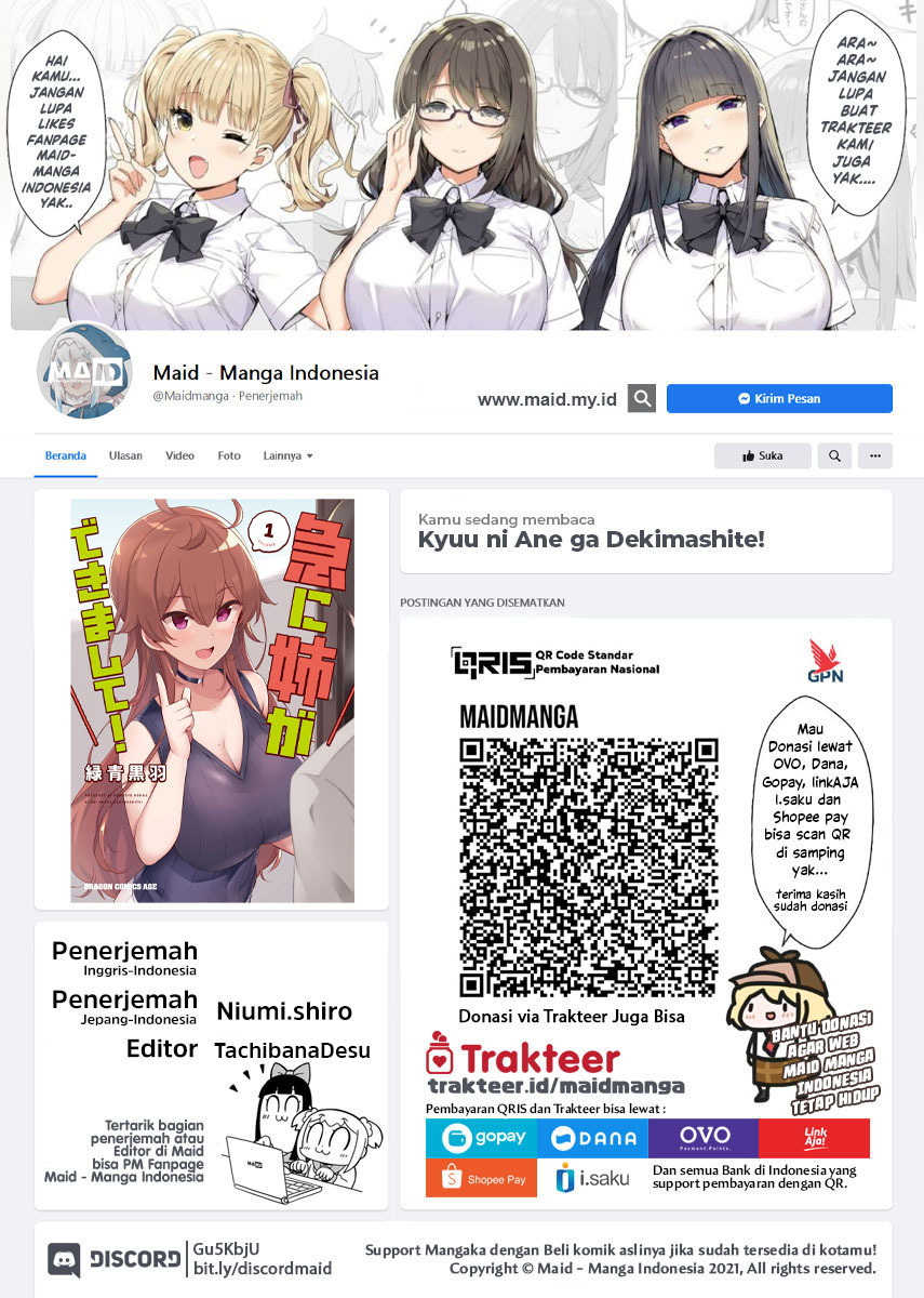 Kyuu ni Ane ga Dekimashite! Chapter 08 Bahasa Indonesia