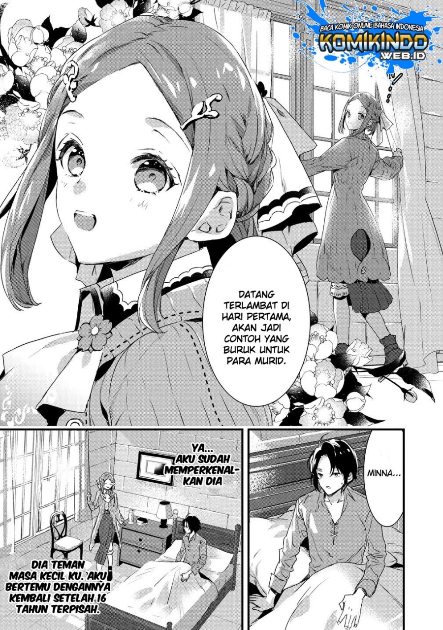Kyuutei Mahou-shi Kubi ni Nattande, Inaka ni Kaette Mahou-ka no Sensei ni Narimasu Chapter 01.1 Bahasa Indonesia