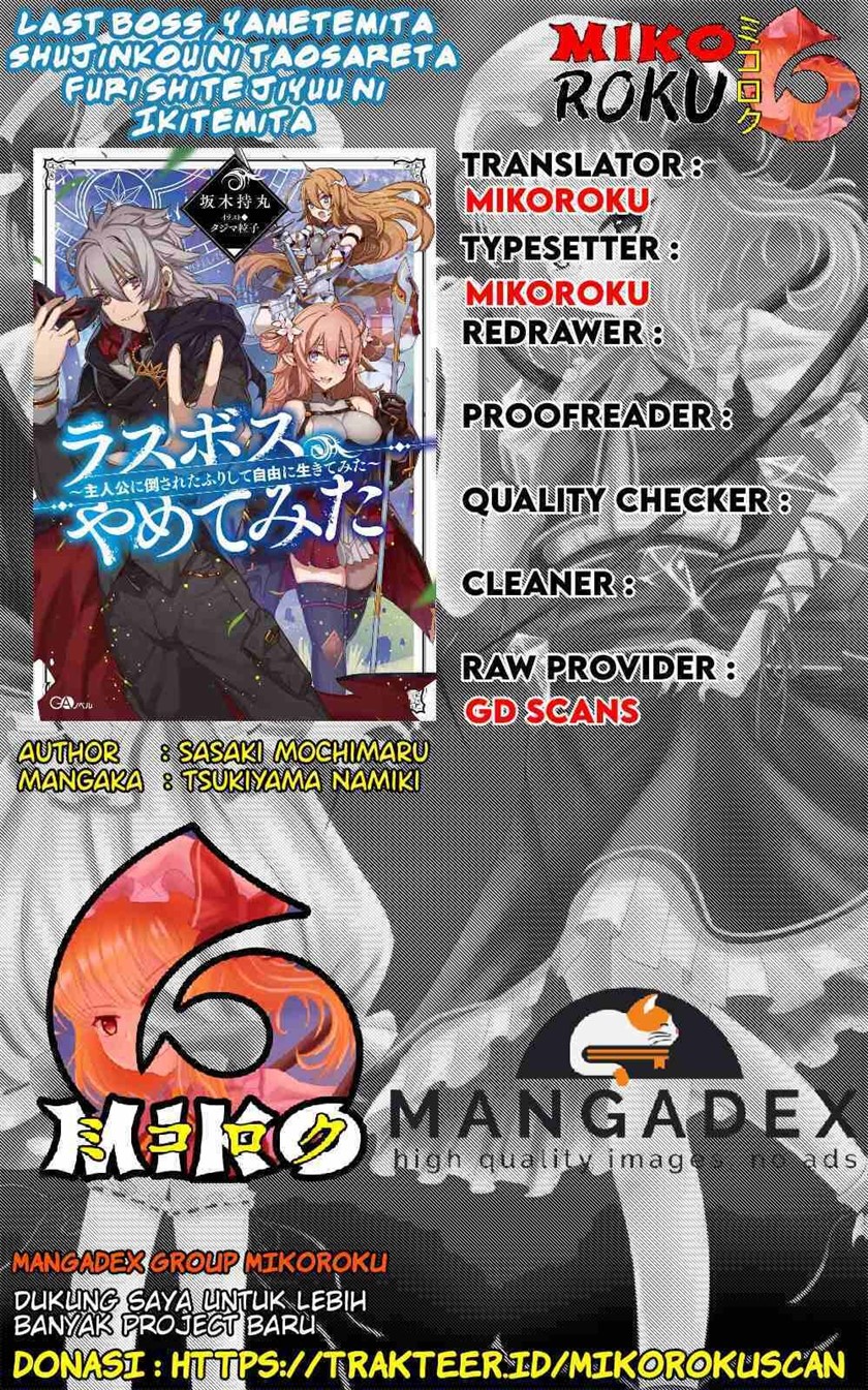 Last Boss, Yamete Mita – Shujinkou ni Taosareta Furi Shite Jiyuu ni Ikite Mita Chapter 01.3 Bahasa Indonesia