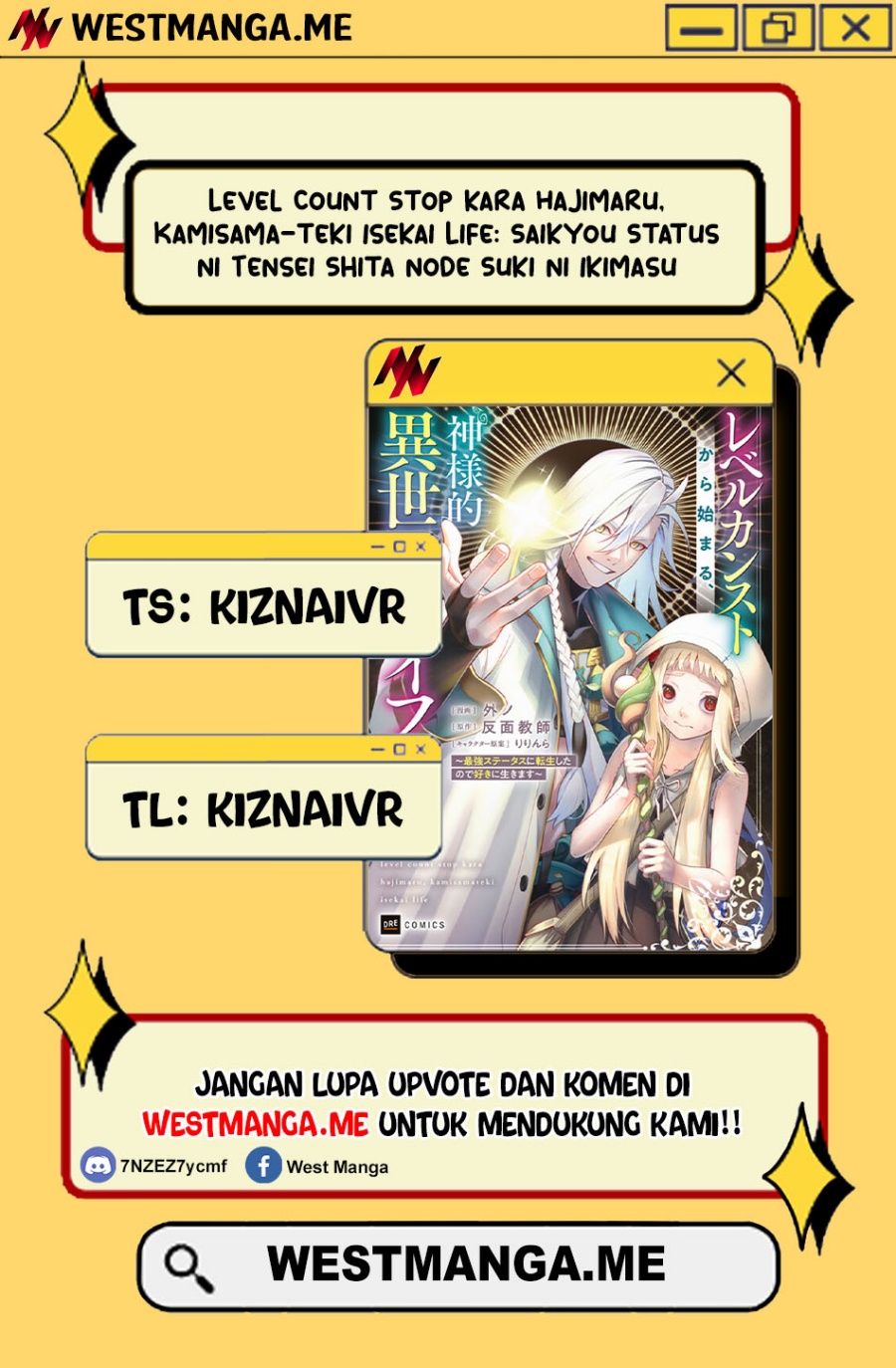 Level Count Stop kara Hajimaru, Kamisama-teki Isekai Life: Saikyou Status ni Tensei Shita node Suki ni Ikimasu Chapter 01 Bahasa Indonesia