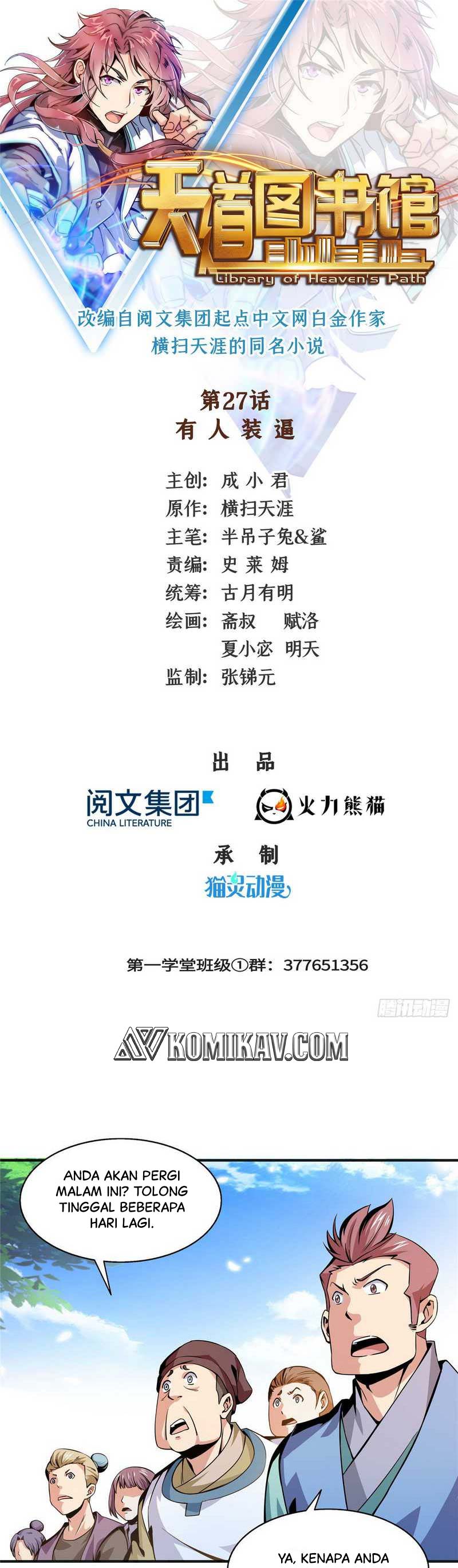 Library Tiandao Chapter 27 Bahasa Indonesia