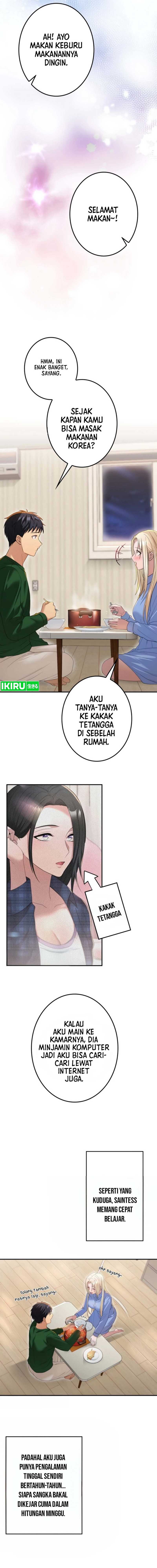 Living in a Studio Condo With the Saintess Chapter 16 Bahasa Indonesia