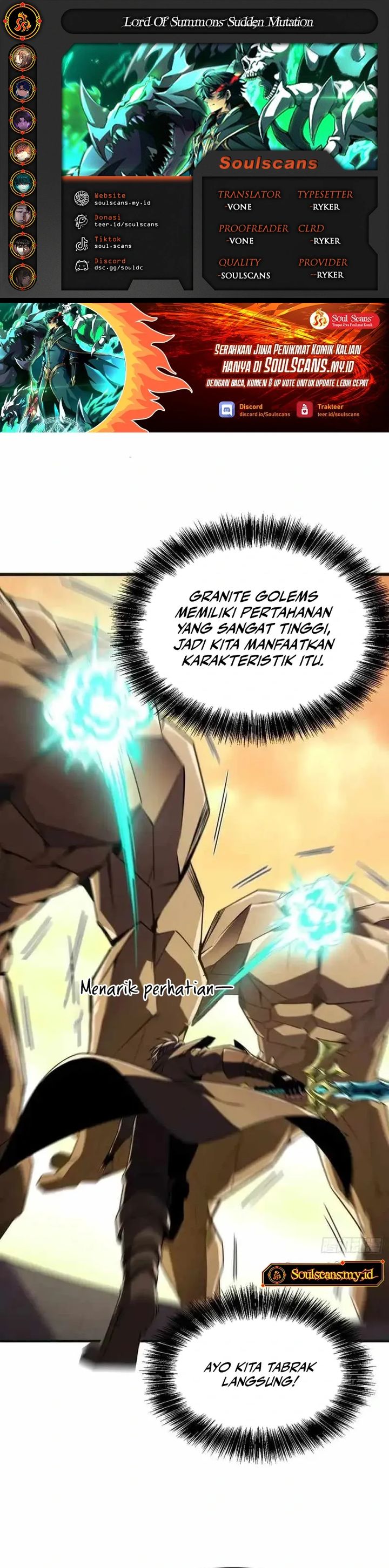 Lord of Summons! Sudden Mutation Chapter 68 Bahasa Indonesia