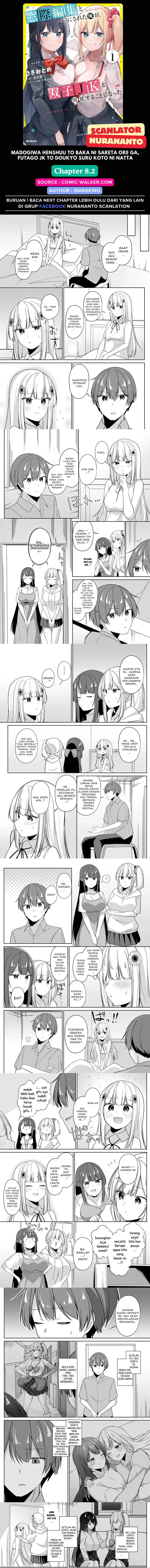 Madogiwa henshuu to baka ni sareta ore ga, futago JK to doukyo suru koto ni natta Chapter 08.2 Bahasa Indonesia
