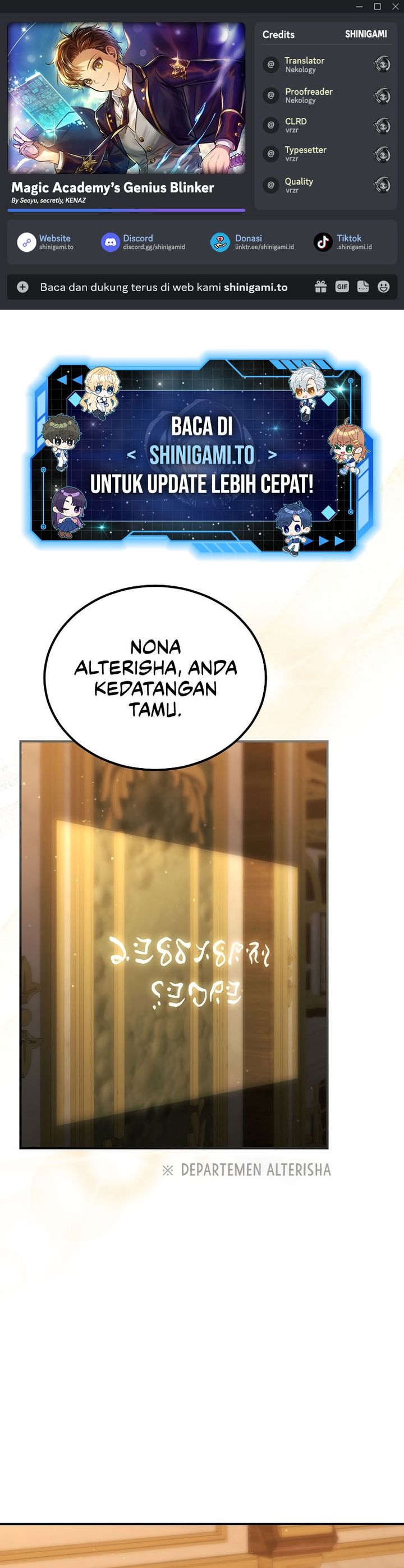 Magic Academy’s Genius Blinker Chapter 66 Bahasa Indonesia
