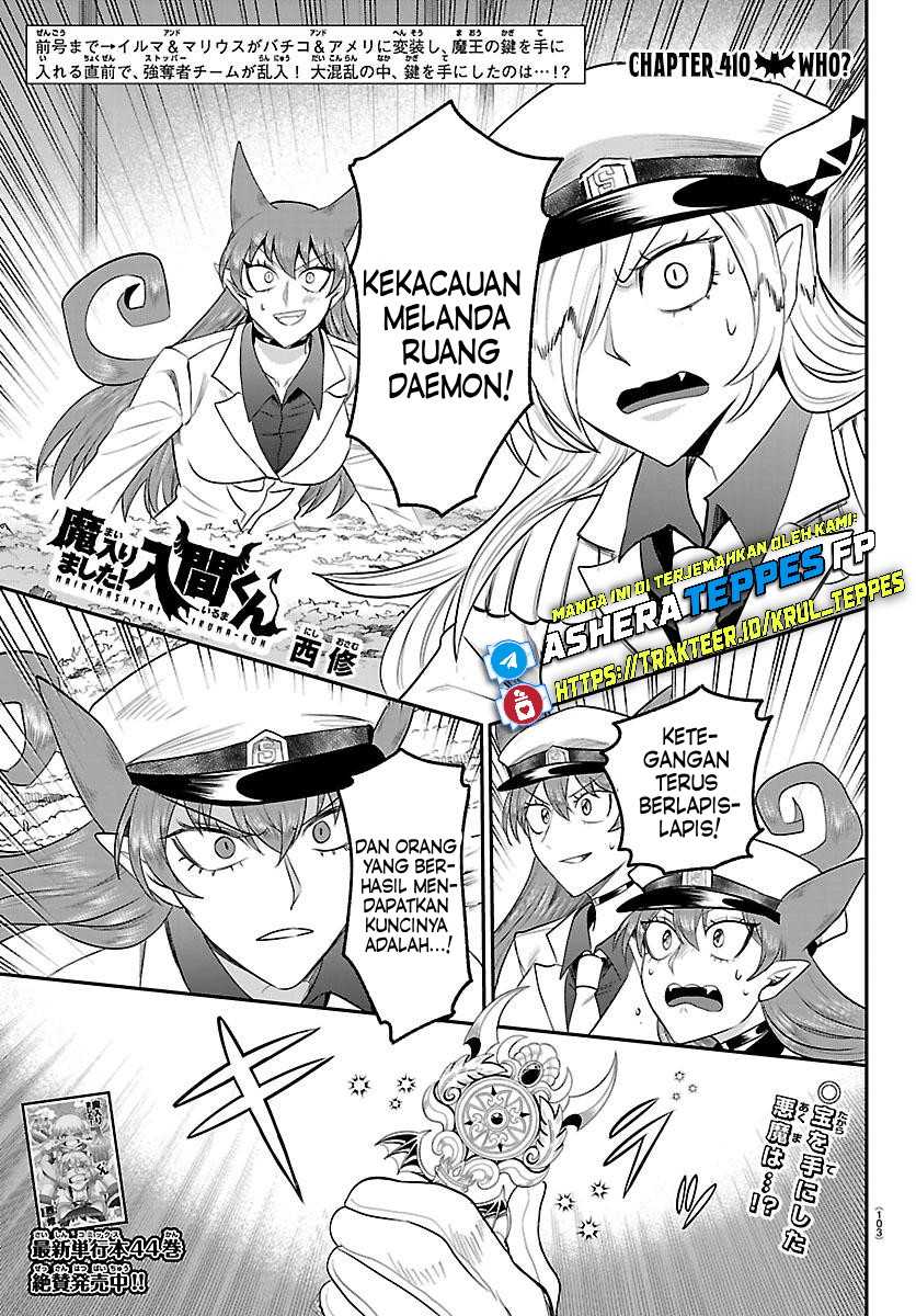 Mairimashita! Iruma-kun Chapter 410 Bahasa Indonesia
