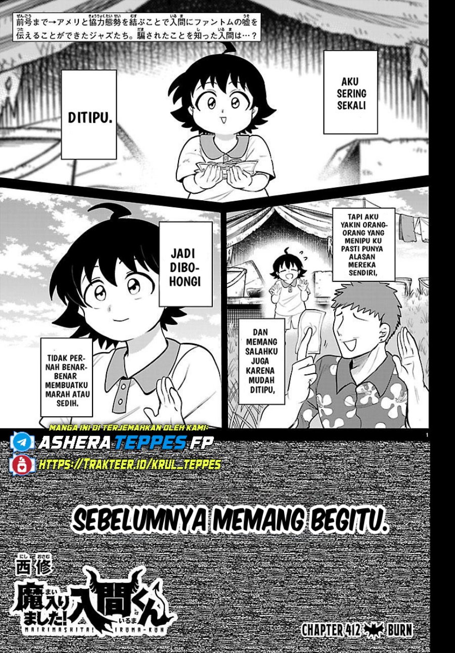 Mairimashita! Iruma-kun Chapter 412 Bahasa Indonesia