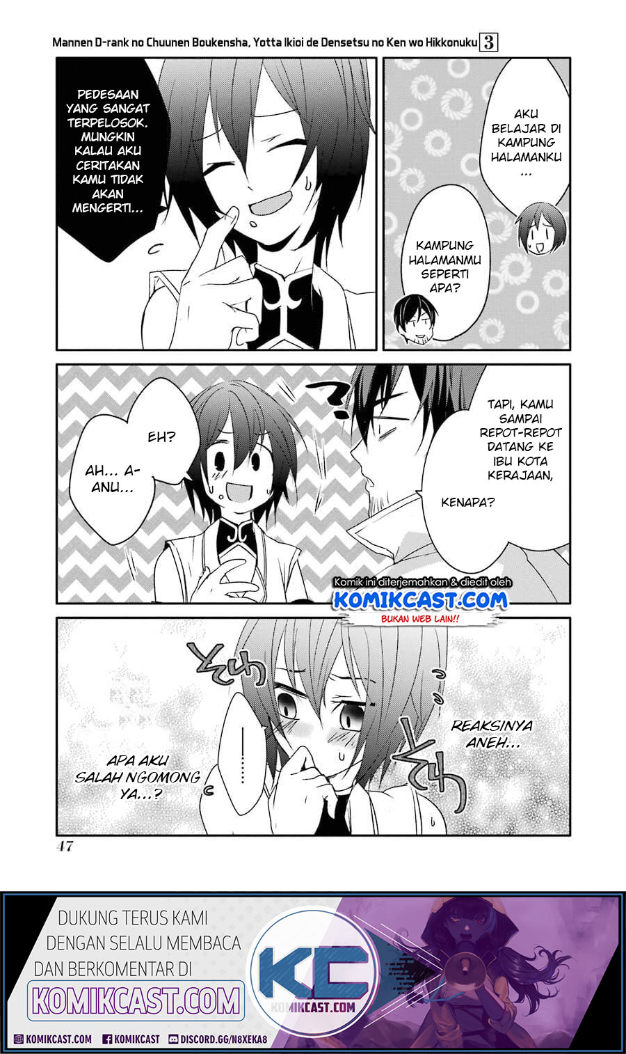 Mannen D-rank No Chuunen Boukensha Yotta Ikioi De Densetsu No Ken Wo Hikkonuku Chapter 15 Bahasa Indonesia