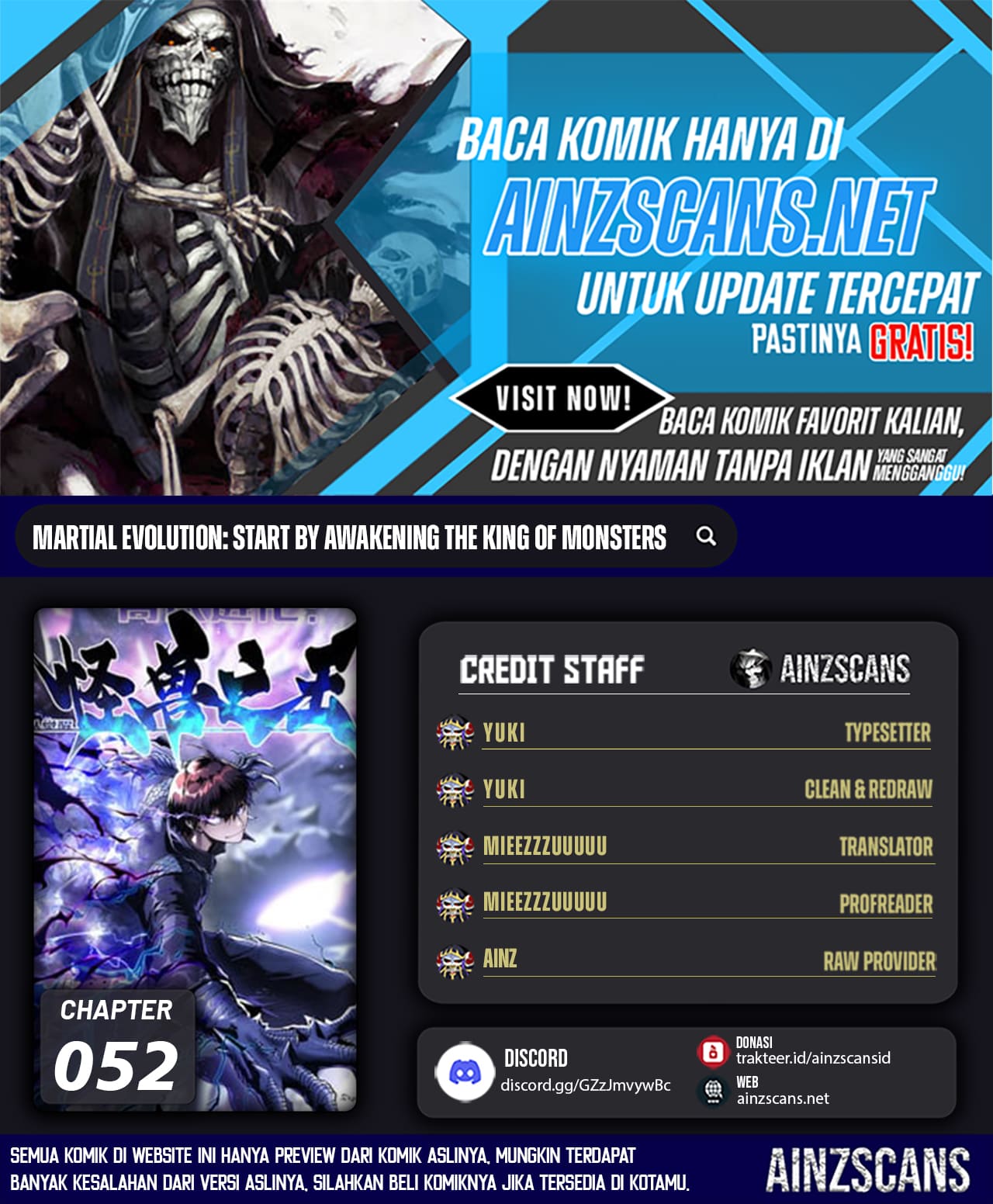 Martial Evolution: Start by Awakening the King of Monsters chapter 52