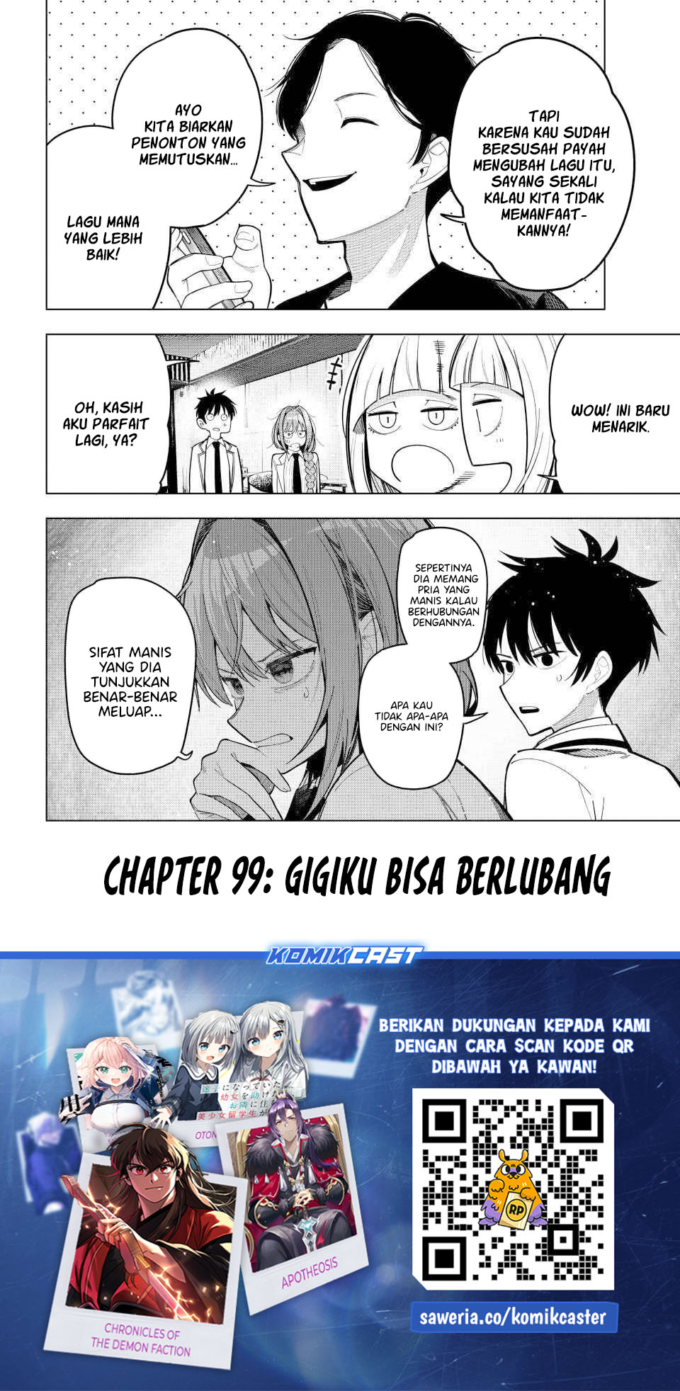 Mayonaka Heart Tune Chapter 99 Bahasa Indonesia