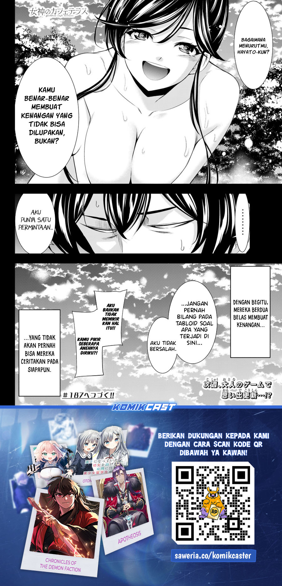 Megami no Kafeterasu (Goddess Café Terrace) Chapter 186 Bahasa Indonesia