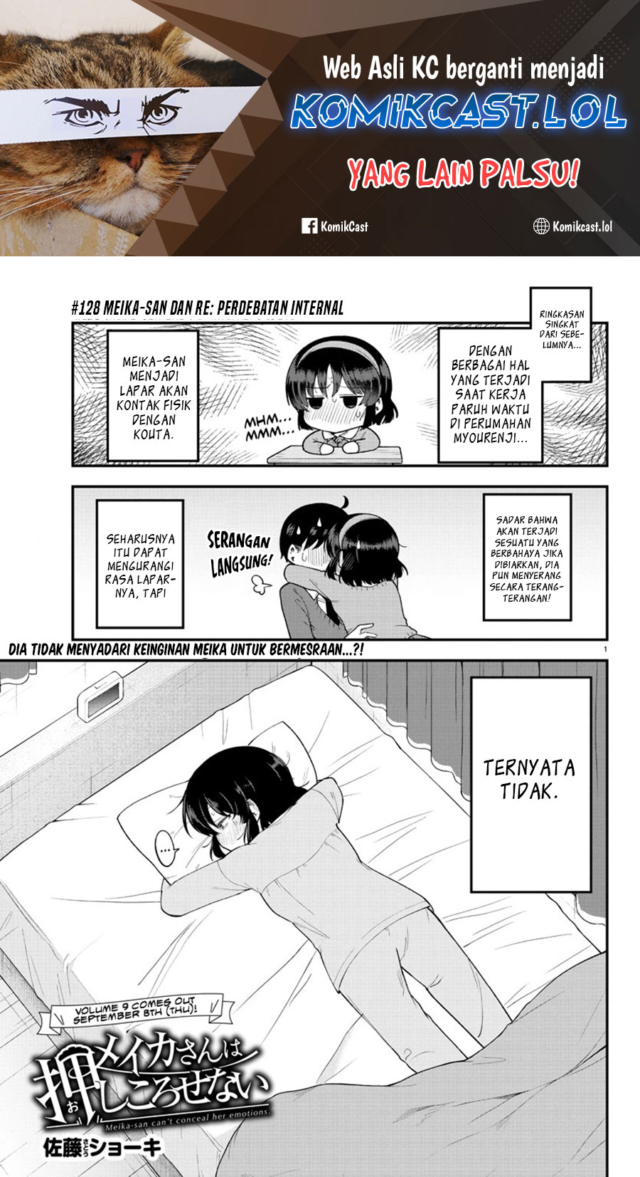Meika-san Can’t Conceal Her Emotions Chapter 128 Bahasa Indonesia