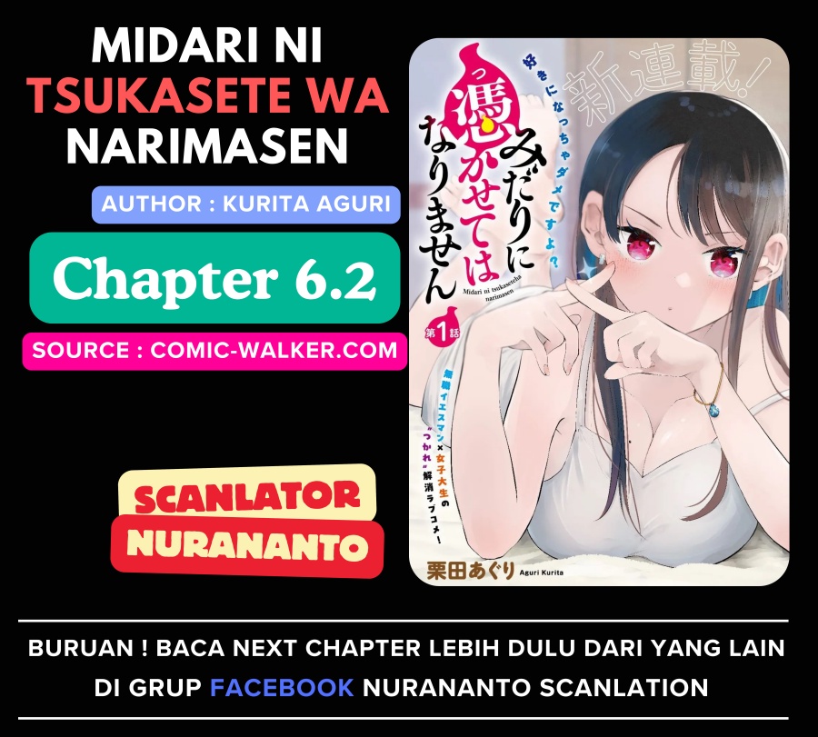 Midari ni Tsukasete wa Narimasen Chapter 06.2 Bahasa Indonesia