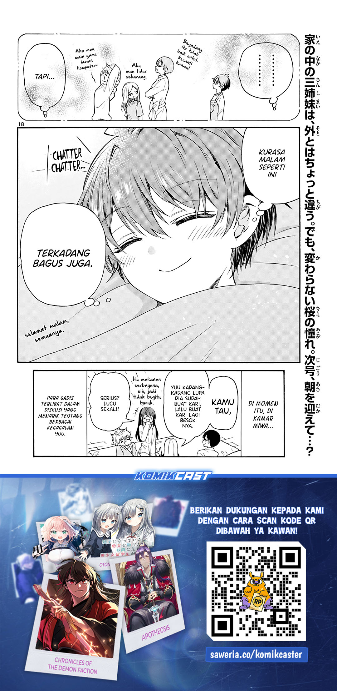 Mikadono Sanshimai wa Angai, Choroi Chapter 50 Bahasa Indonesia