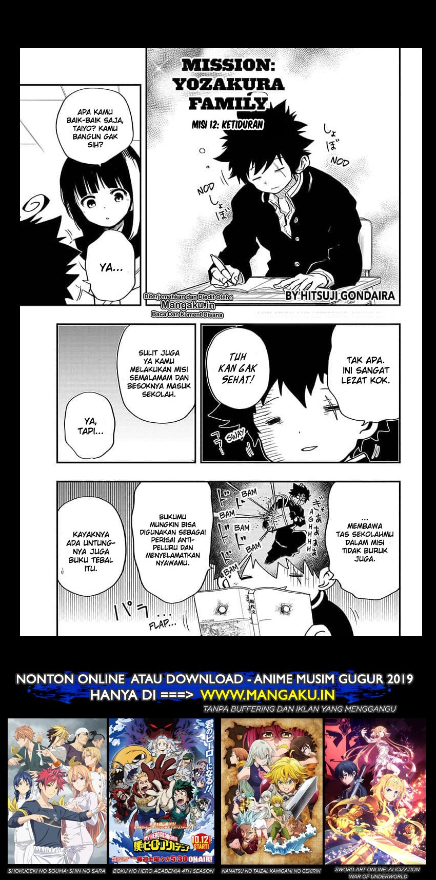 Mission: Yozakura Family Chapter 12 Bahasa Indonesia