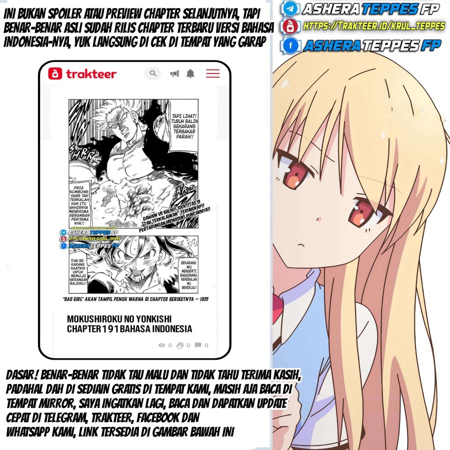 Mokushiroku no Yonkishi chapter 186