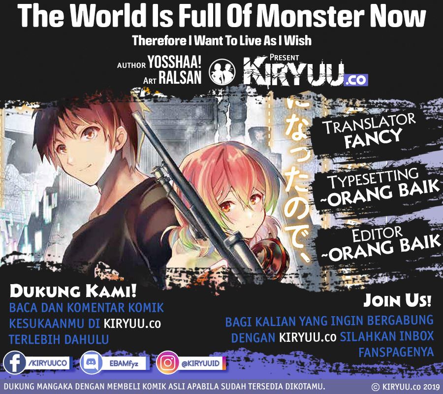 Monster ga Afureru Sekai ni Natta Node, Suki ni Ikitai to Omoimasu Chapter 15 Bahasa Indonesia