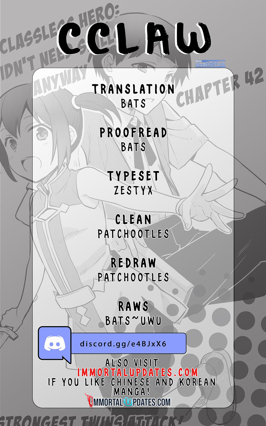 Mushoku no Eiyuu: Betsu ni Skill Nanka Iranakattan daga chapter 42