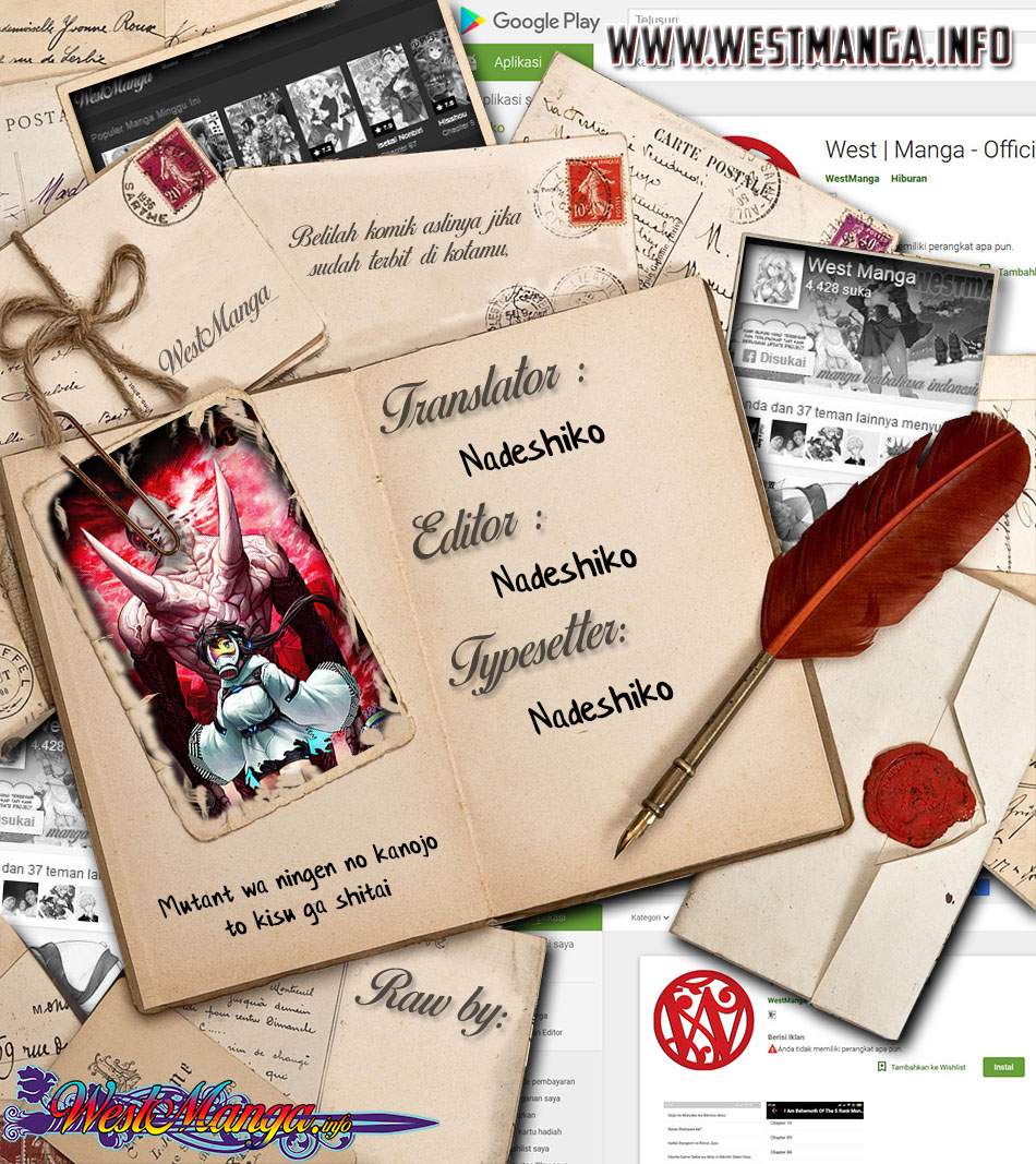 Mutant wa Ningen no Kanojo to Kisu ga Shitai Chapter 08 Bahasa Indonesia