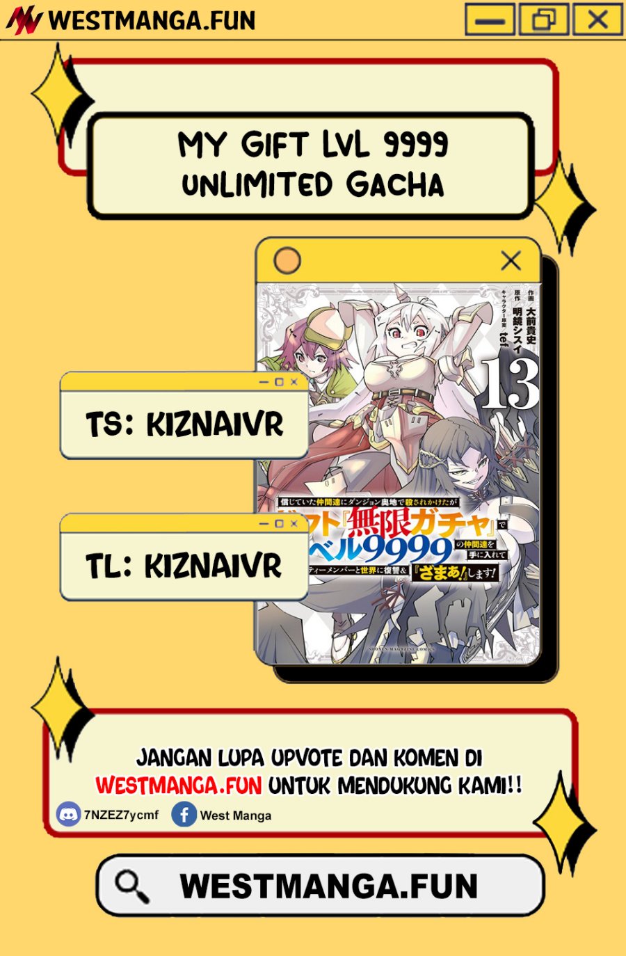 My Gift LVL 9999 Unlimited Gacha Chapter 147 Bahasa Indonesia